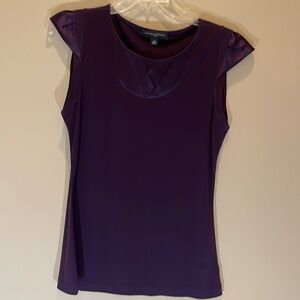 Banana Republic Deep Purple Cap Sleeve Top
